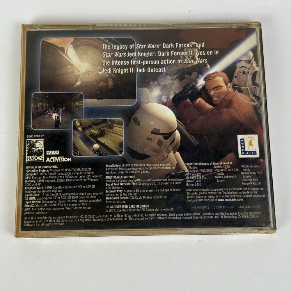 Star Wars Jedi Knight 2: Jedi Outcast PC/CD ROM Computer Video Game